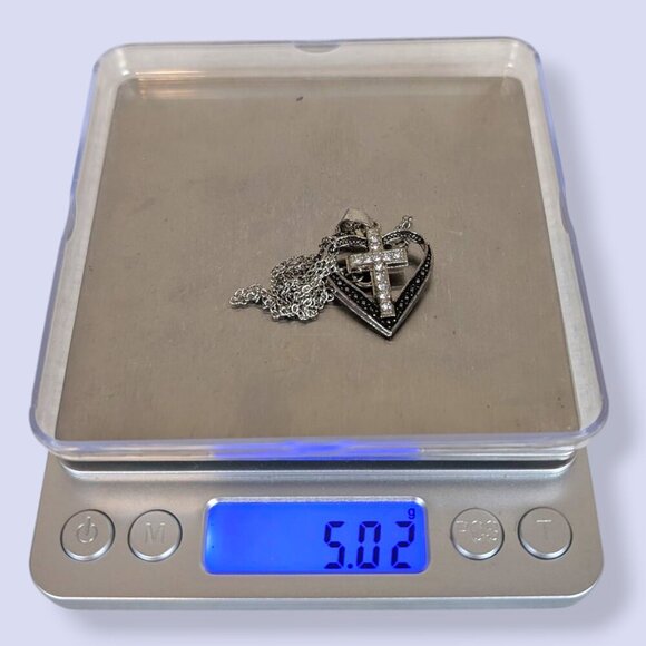 (2/$20) Dainty Heart Cross Pendant Necklace - Picture 6 of 6